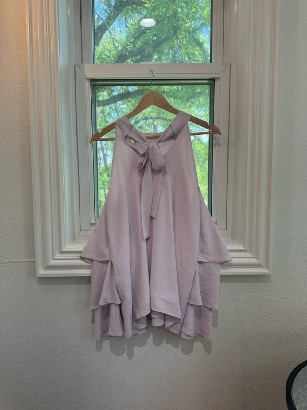 1. State Lilac Ruffle Cold-Shoulder Blouse - Picture 2 of 5